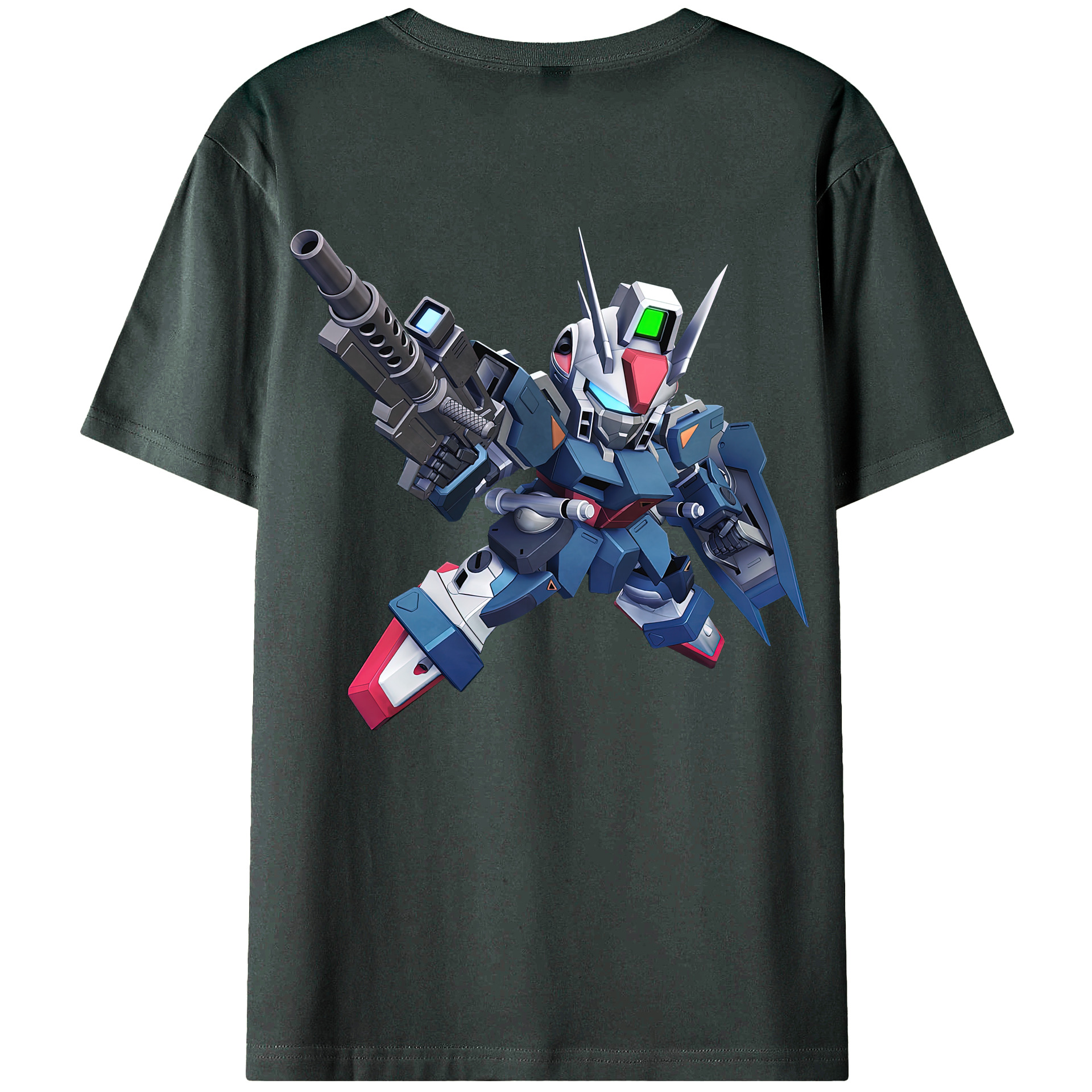 （画像用） 機動戦士ガンダム Mobile Suit Gundam 綿100％ メンズ半袖Tシャツ（バックプリント） 通気性